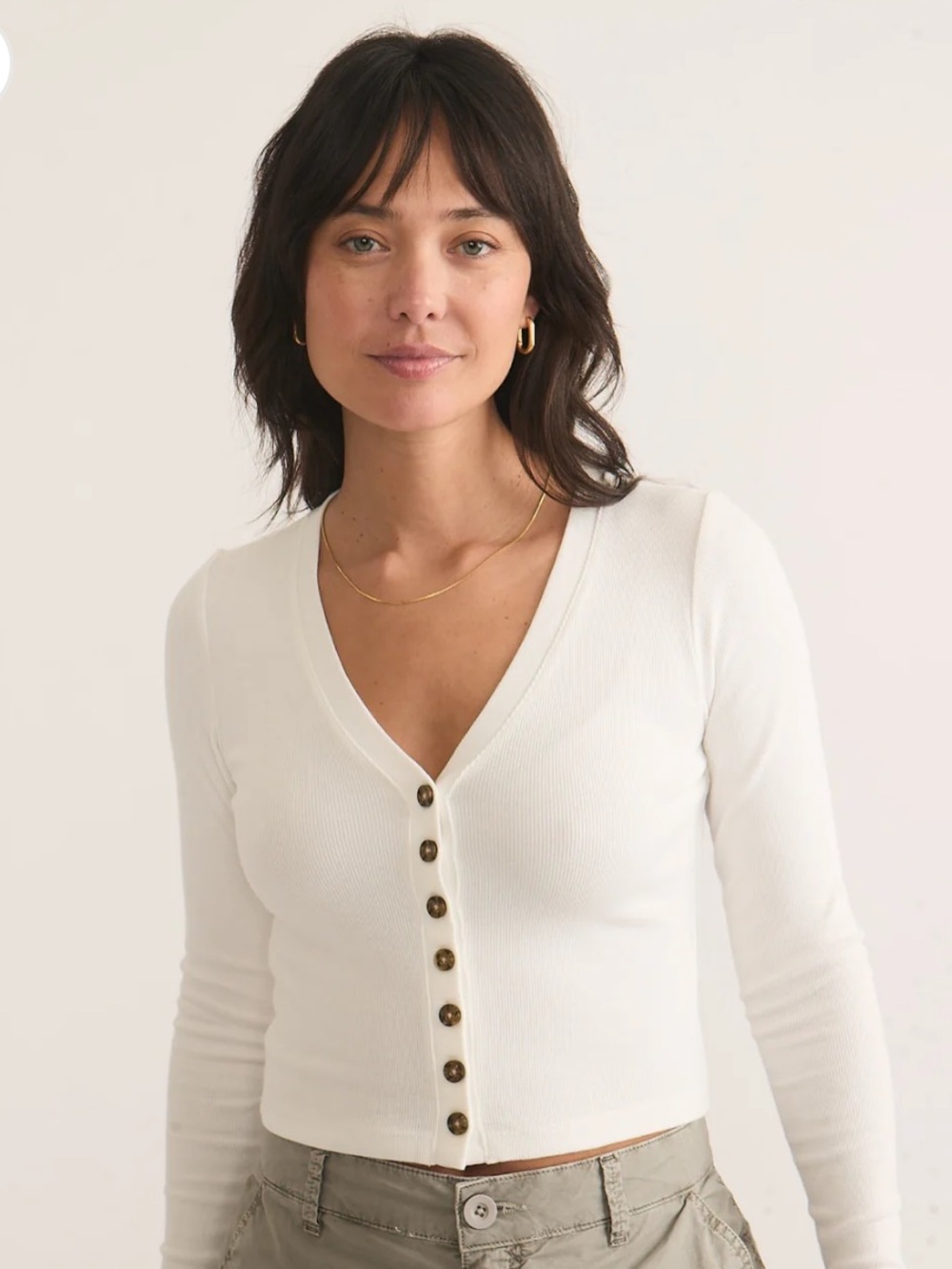 NWOT Marine Layer LEXI RIB SUN-IN BUTTON THROUGH